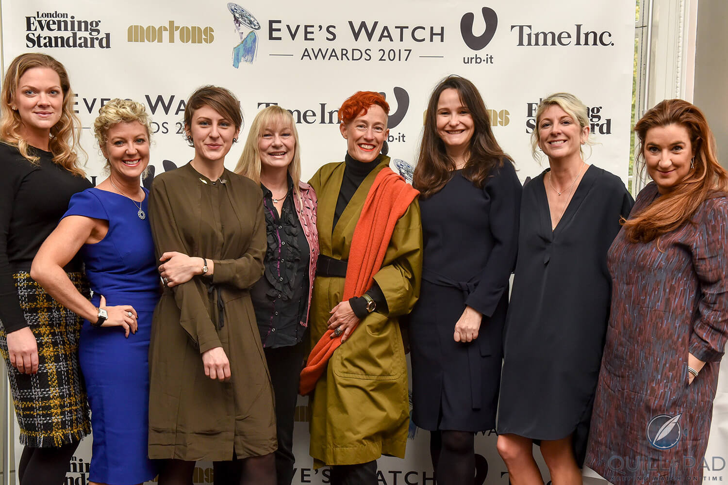 Most of the 2017 Eve's Watch Awards judges: Alice Ella Jonsdottir-Ferrier, Larissa Trew, Dr. Rebecca Struthers, Elizabeth Doerr, Sara Sandmeier, Tracey Llewellyn, Laura McCreddie-Doak, Jane Trew
