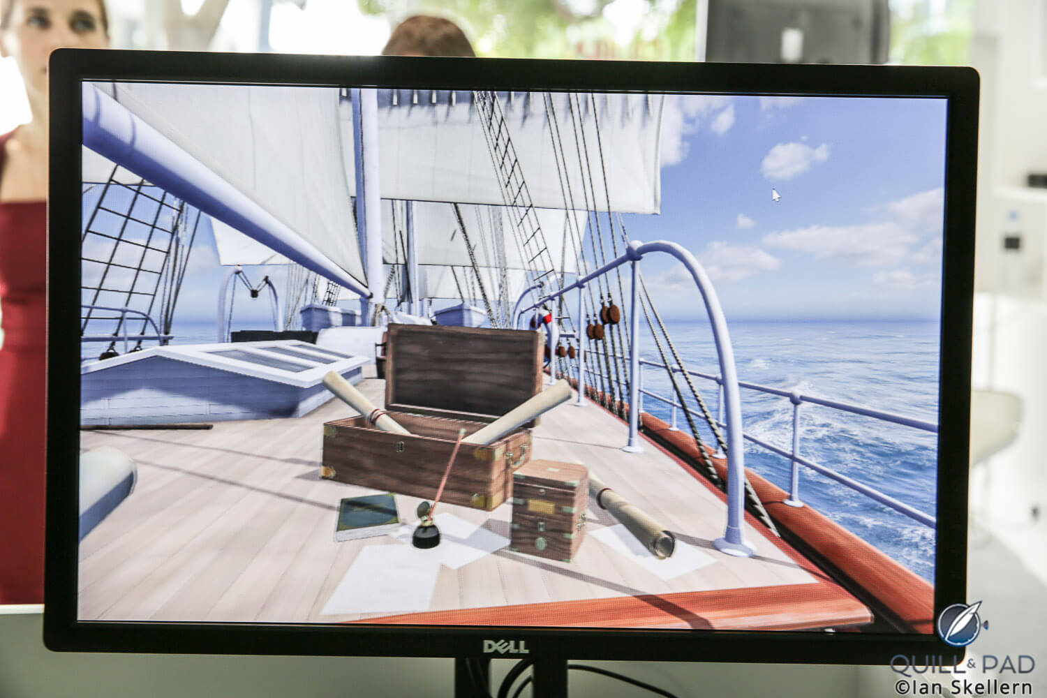 Using a sextant to navigate a sailing ship was one of 3 of the virtual experiences the FHH offered at Dubai Watch Week 2017