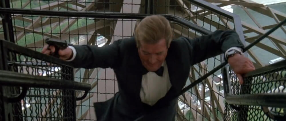 Roger Moore wearing Seiko Diver in 'A View To A Kill'