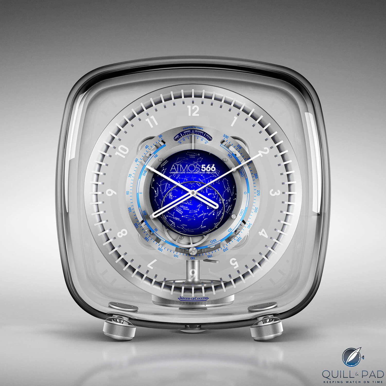 Light side of the Jaeger-LeCoultre Atmos 566 by Marc Newson from 2010