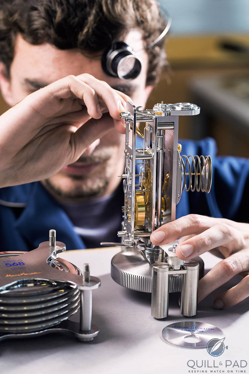 Making of the Jaeger-LeCoultre Atmos 568 by Marc Newson (photo courtesy Johann Sauty/Jaeger-LeCoultre)