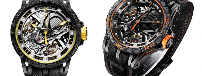Roger Dubuis Excalibur Aventador S in yellow and orange