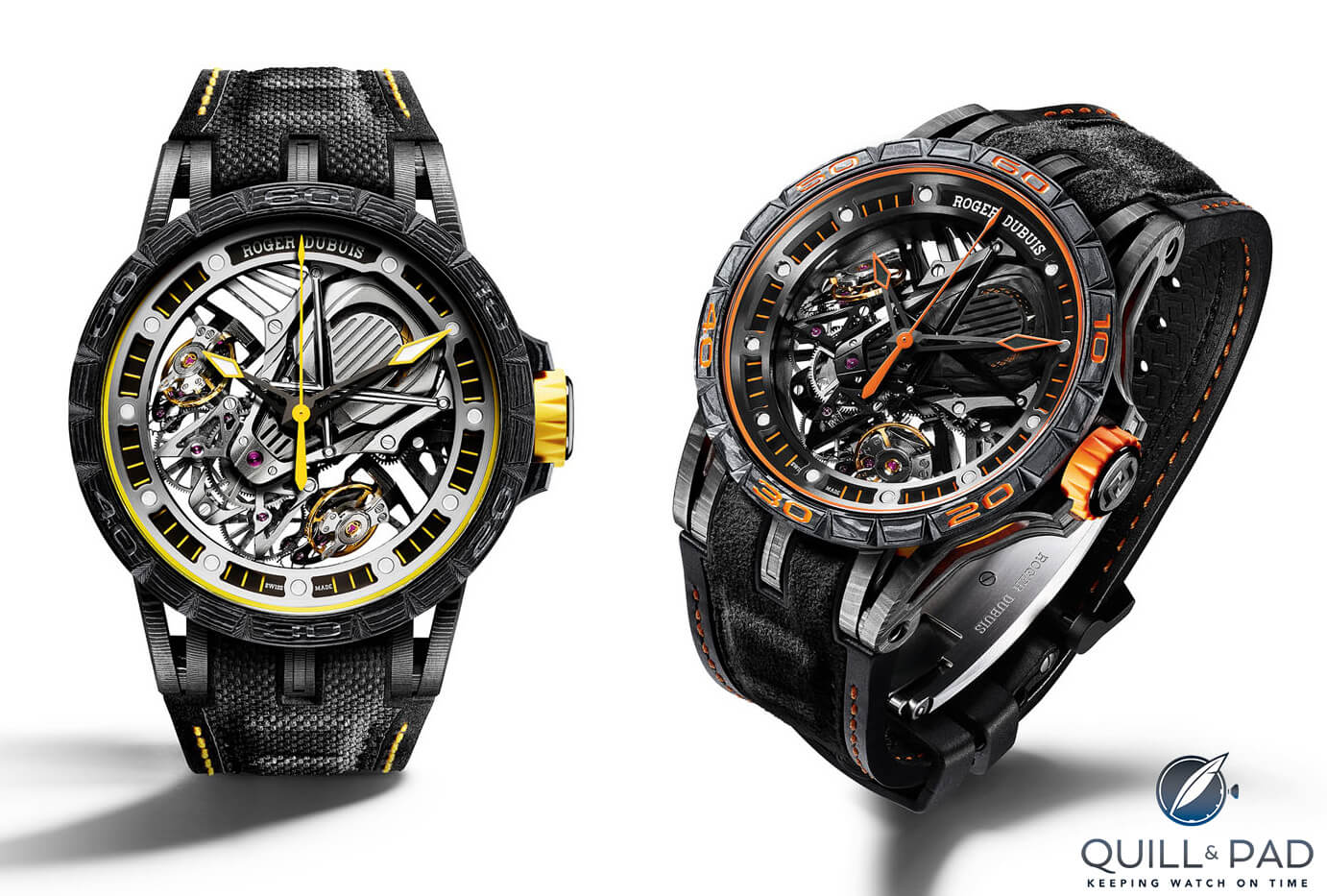 Roger Dubuis Excalibur Aventador S in yellow and orange