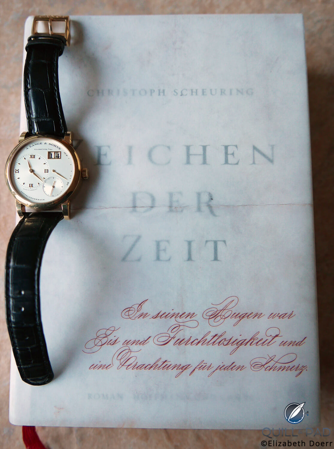 A. Lange & Söhne's Lange 1 on 'Zeichen der Zeit' ('Signs of the Times') by Christoph Scheuring
