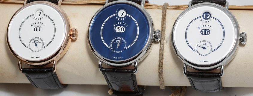3 versions of the IWC Tribute to Pallweber Edition 150 Years
