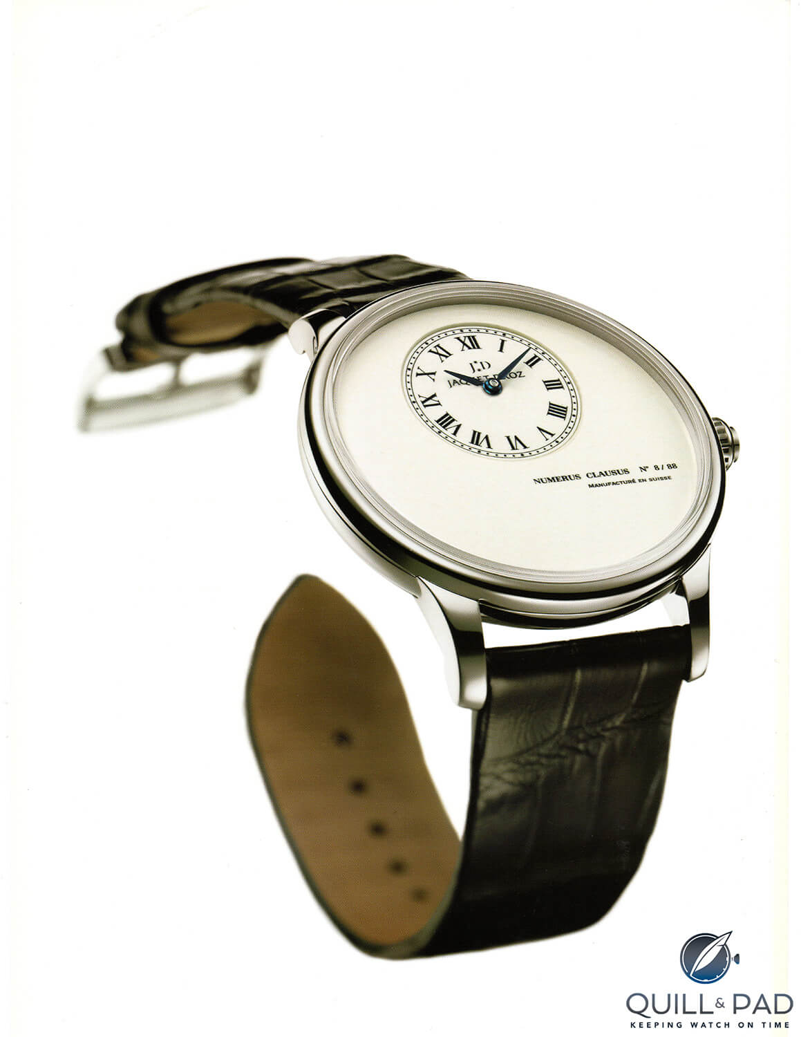 Jaquet Droz’s Petite Heure Minute Email from 2002 in a 43 mm white gold case