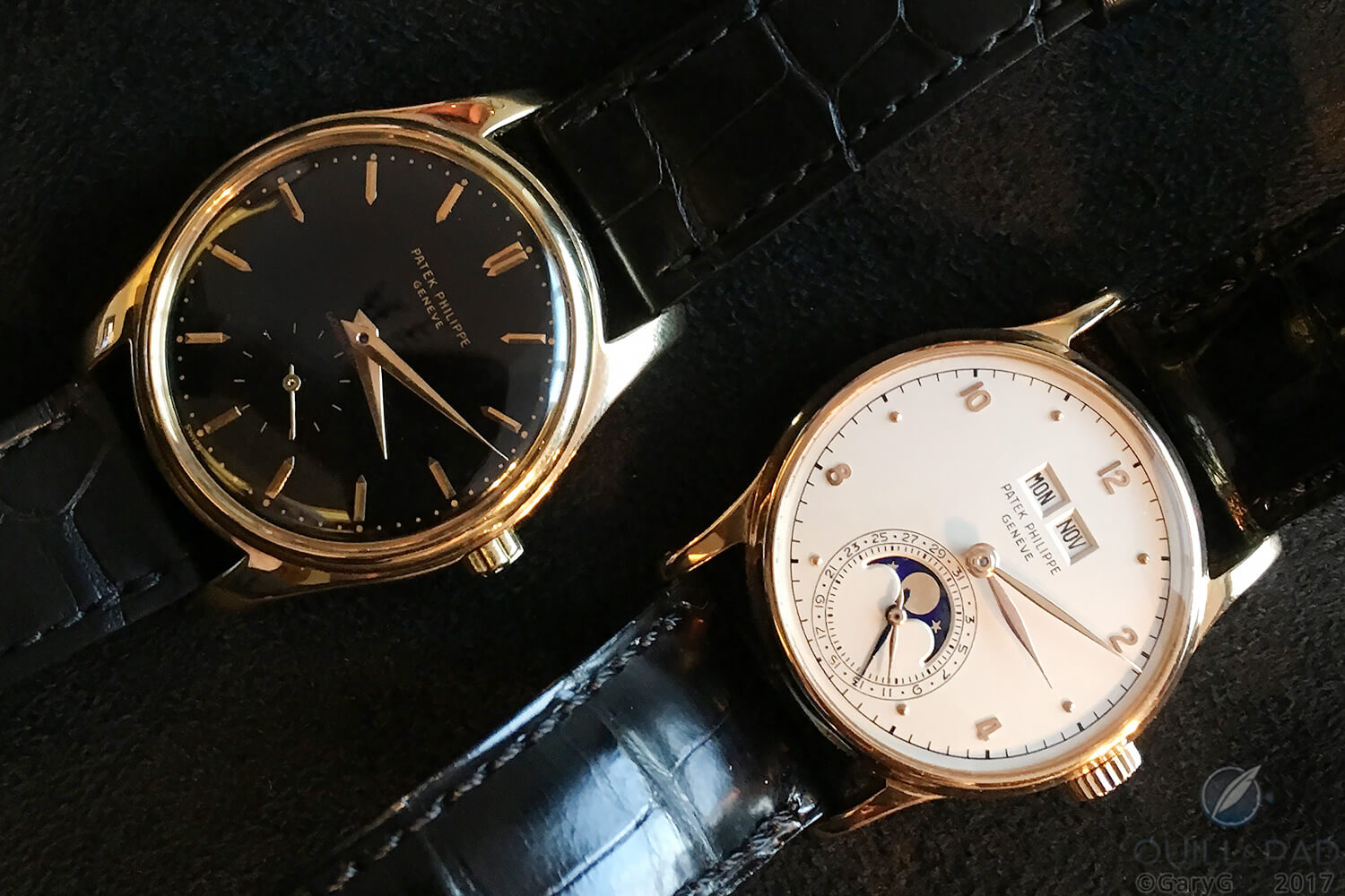 Two-watch vintage collection? Patek Philippe References 2526 (at left) and 1526
