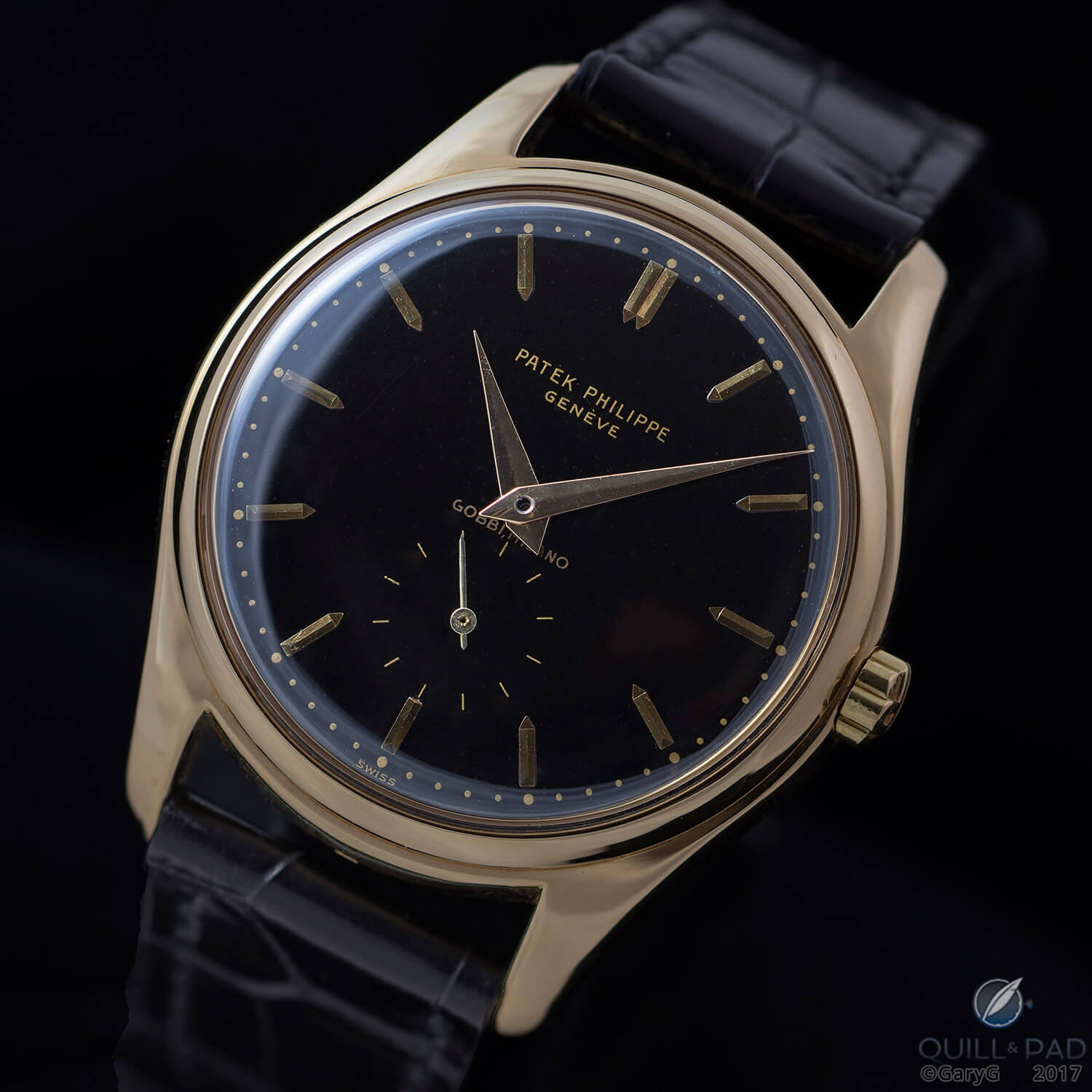 Classic looks: Patek Philippe Reference 2526 with black enamel dial