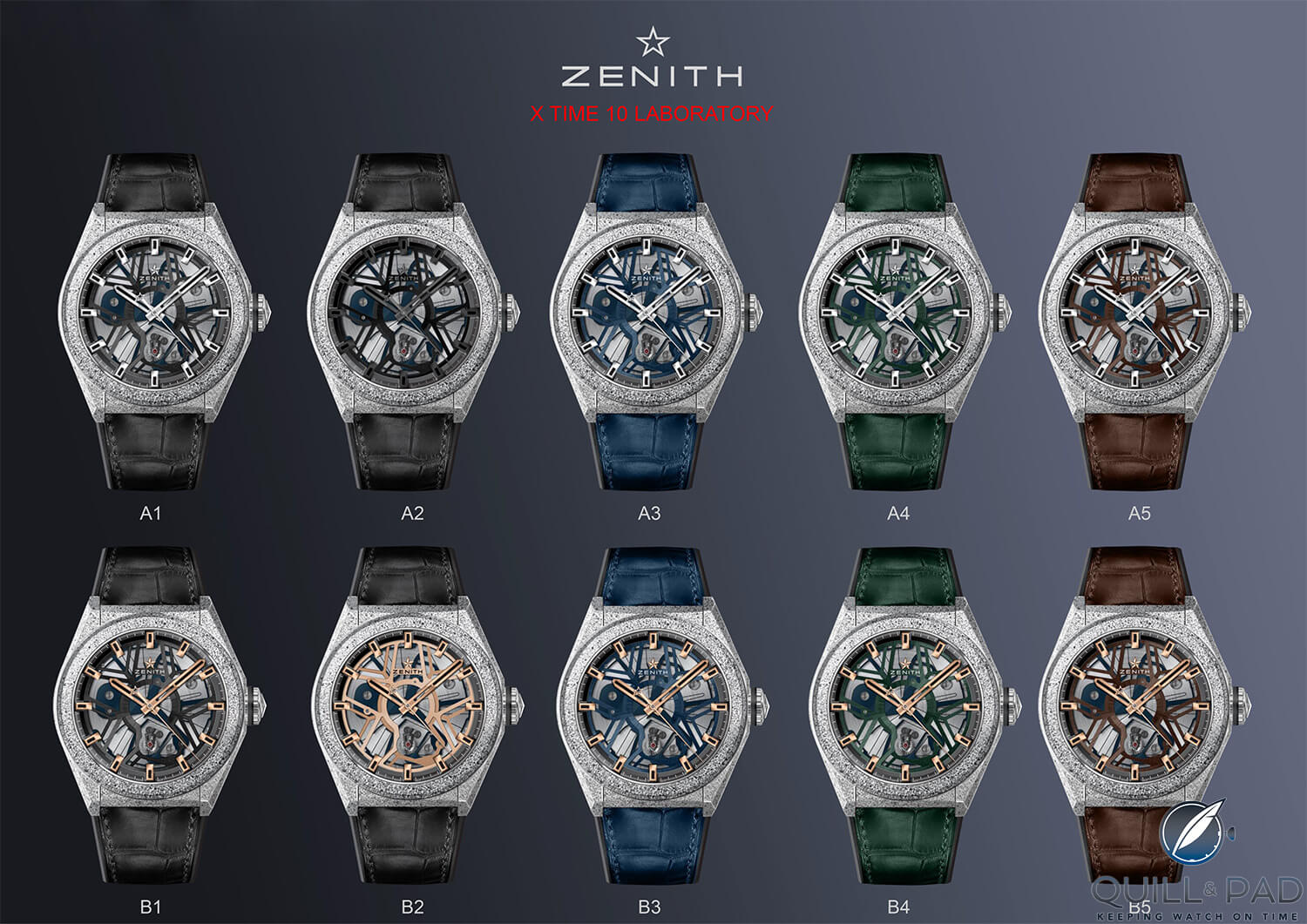 The Zenith Defy Lab was introduced in a set of 10 unique pieces