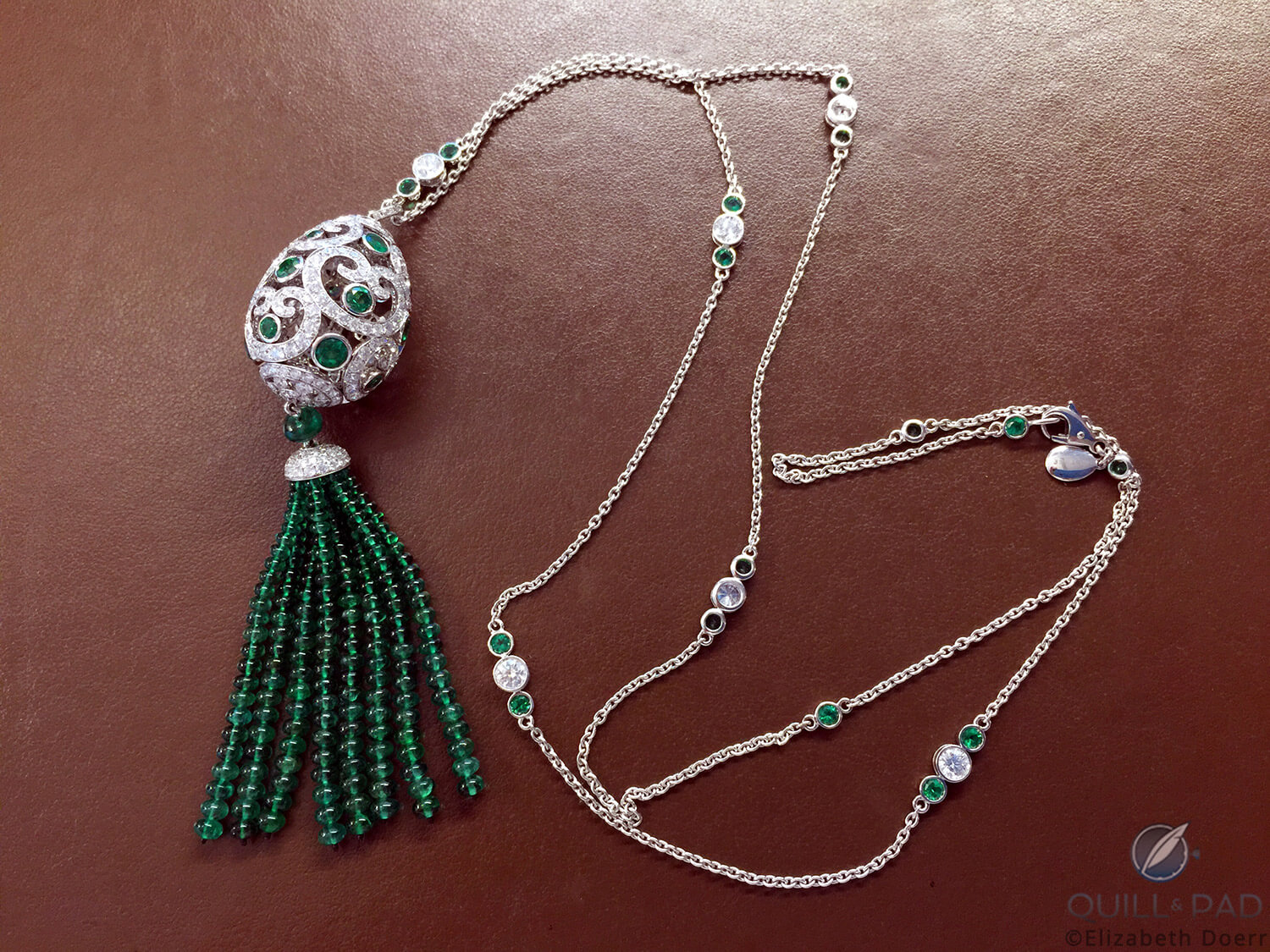 Fabergé Imperial Imperatrice Emerald Tassel Pendant