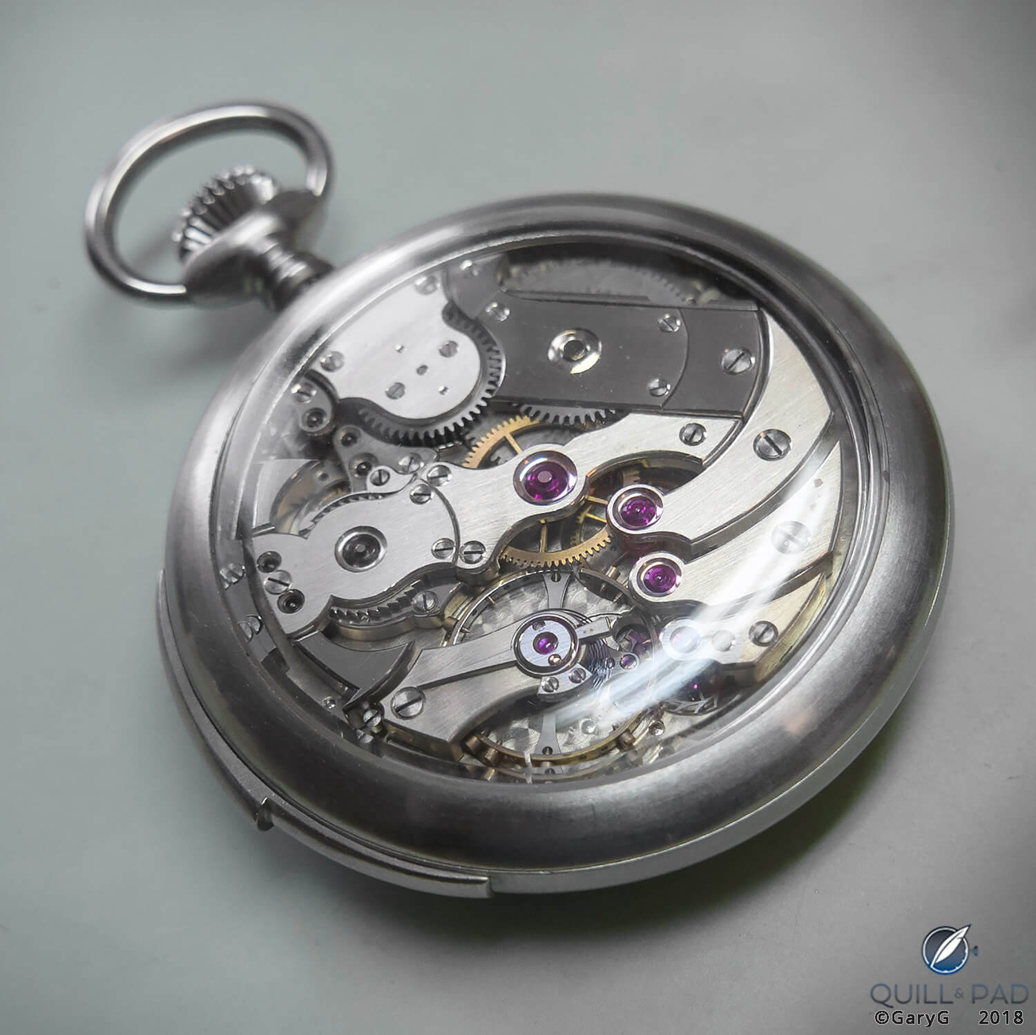 Steel-cased minute repeater by Philippe Dufour based on a discarded movement