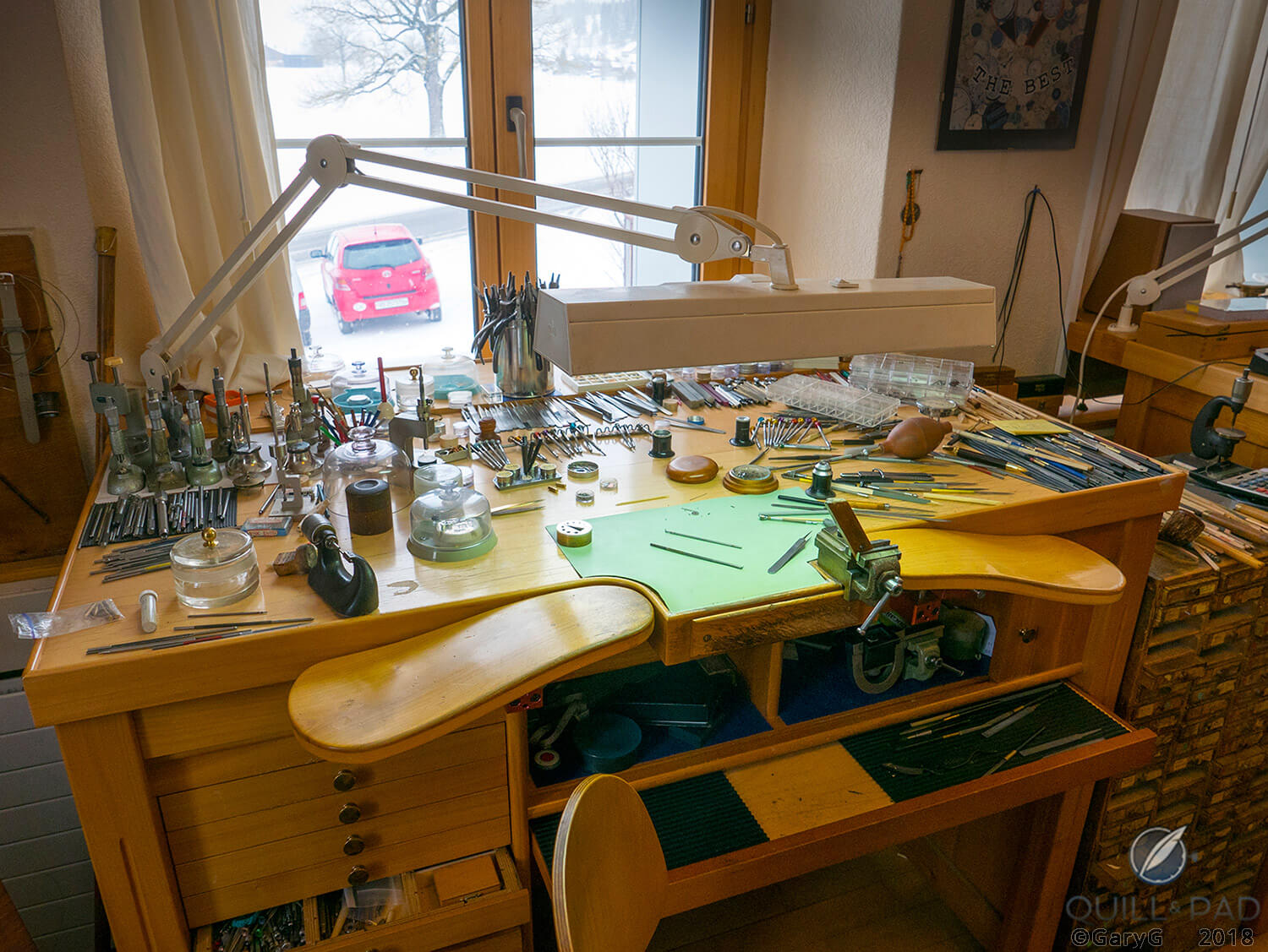 Philippe Dufour’s workbench
