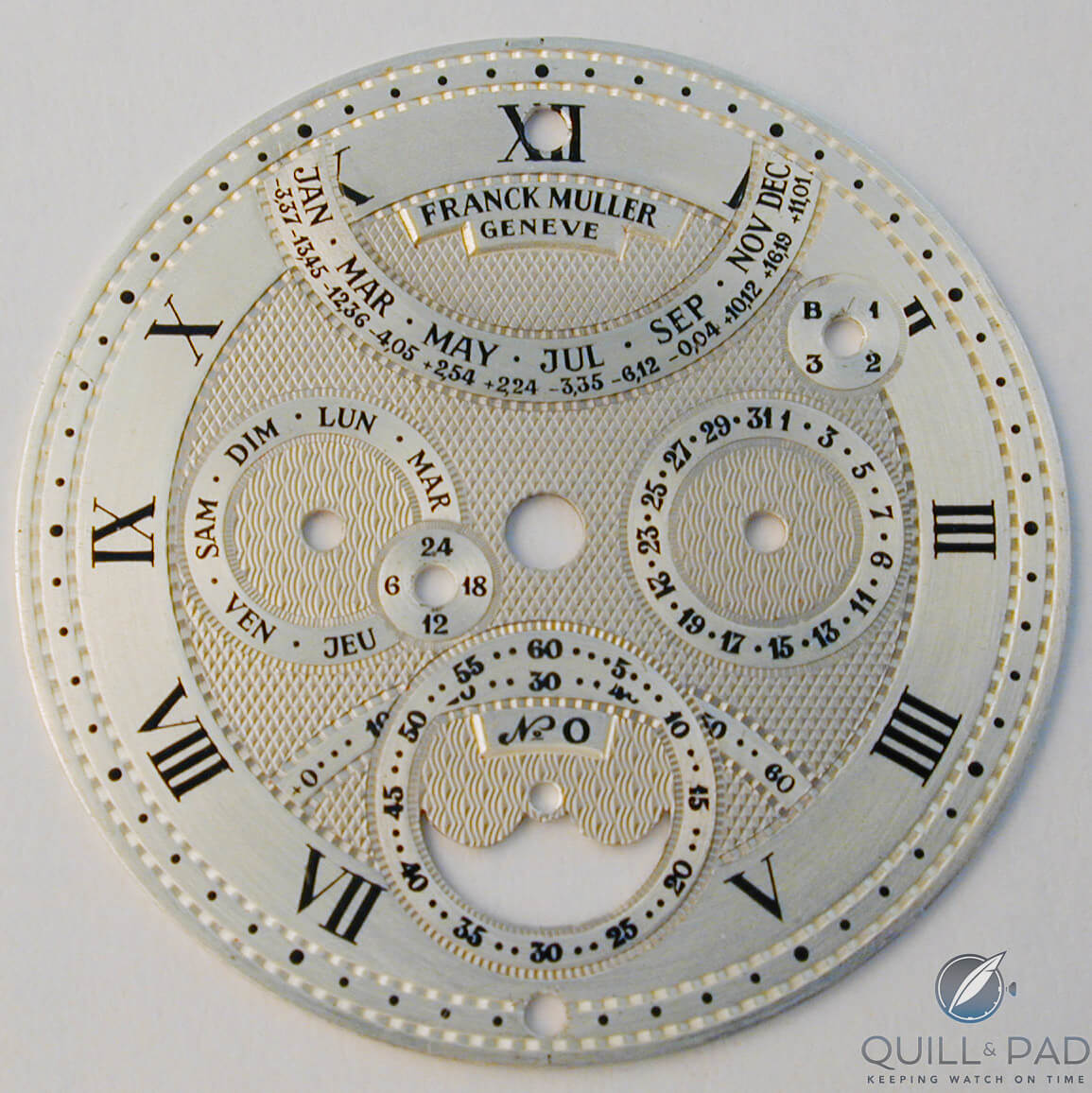 The magnificent dial of the Superbia Humanitatis