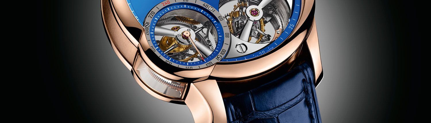 Greubel Forsey Quadruple Tourbillon Blue in red gold