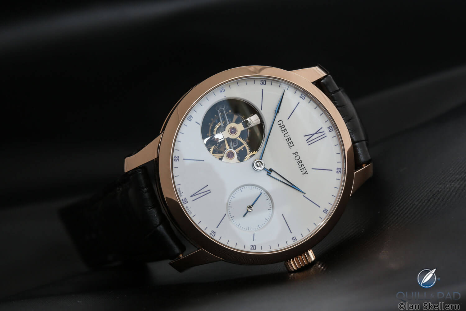 Greubel Forsey Vision 24 Secondes in pink gold with oven-fired enamel dial