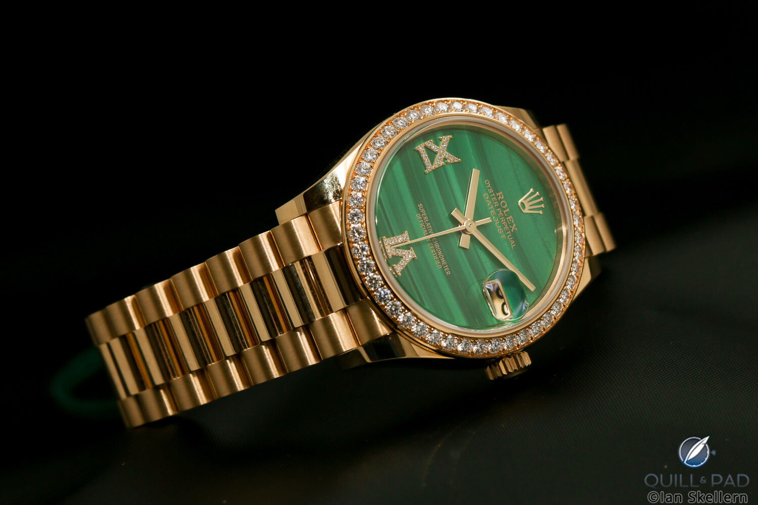 Rolex Datejust 31 with green malachite dial