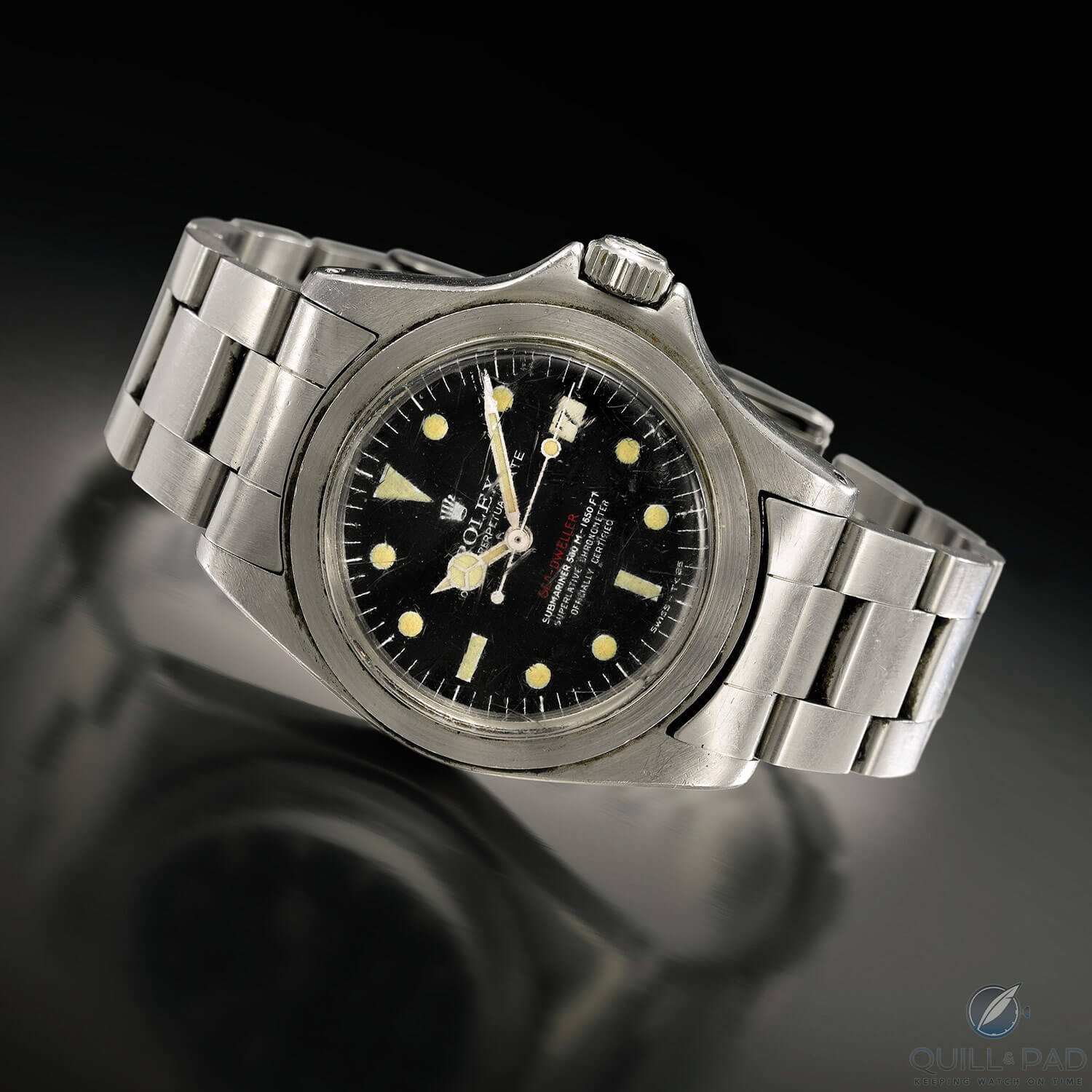 A prototype Rolex Sea-Dweller without the helium escape valve sold at Sotheby’s in 2013 (photo courtesy Sotheby’s)
