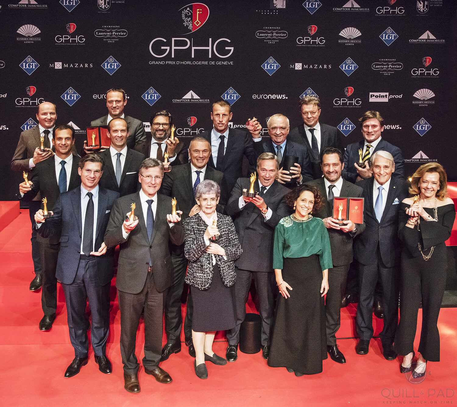 The laureates of 2017 GPHG award ceremony (photo courtesy Gregory Maillot/www.point-of-views.ch)