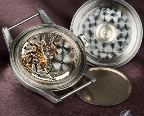 IWC Caliber 89 seen under the back cover of this Mark XI (photo courtesy of Watch Club London)