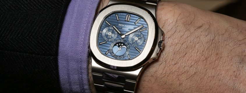 Patek Philippe Nautilus Perpetual Calendar Reference 5740 on the wrist