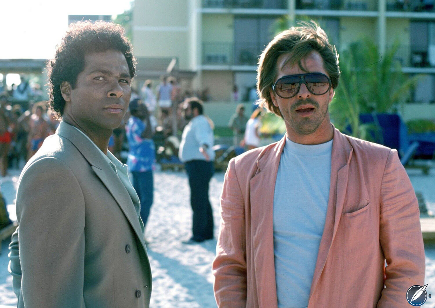 How 1980s: Sonny Crockett (Don Johnson) of ‘Miami Vice’ wearing a salmon-colored blazer