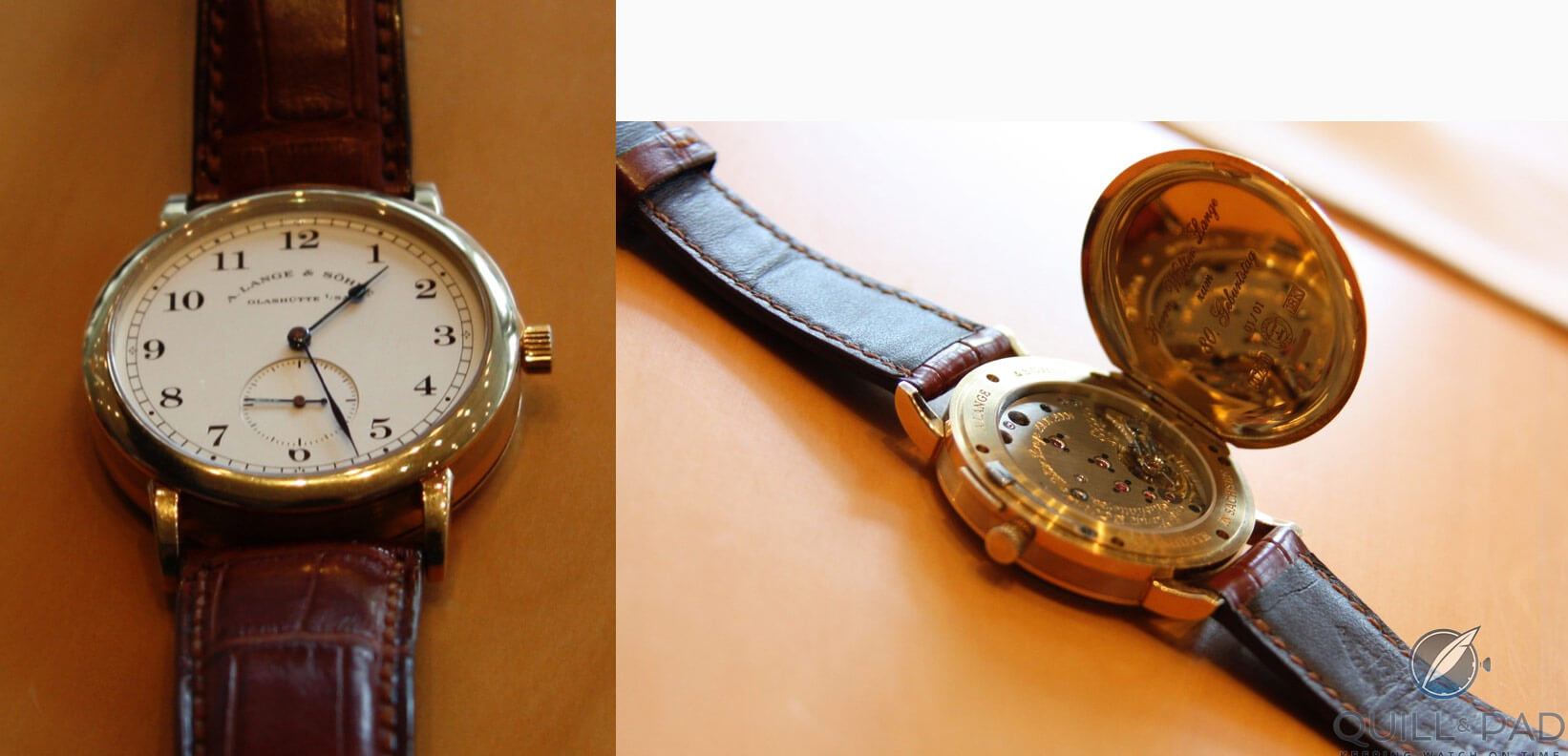 Watch presented to Walter Lange by Lange colleagues on his 80th birthday