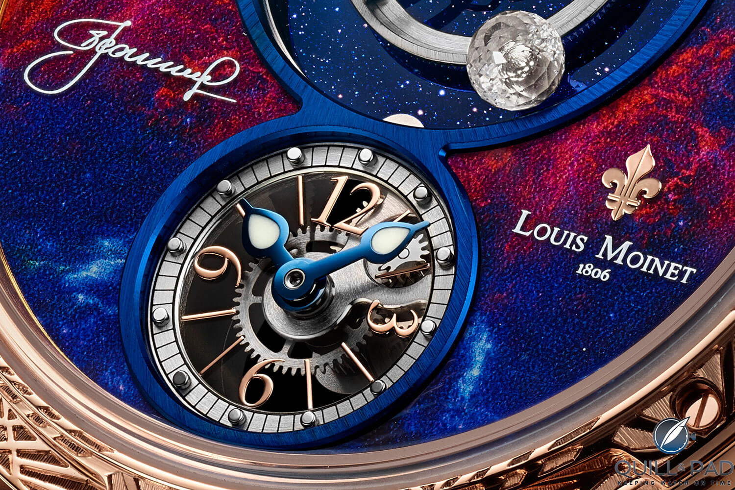 Time display subdial of the Louis Moinet Spacewalker