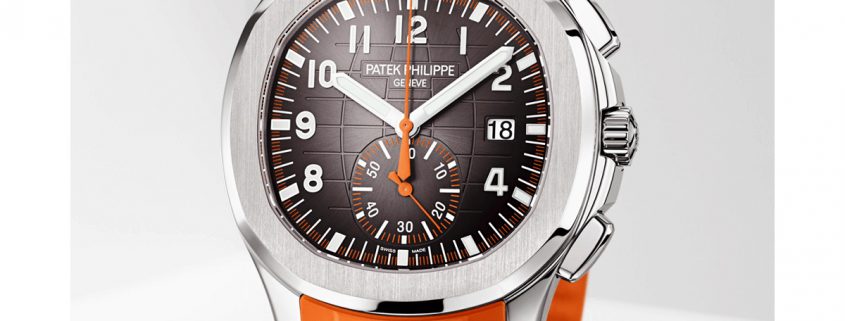 Patek Philippe Aquanaut Chronograph Reference 5968A on orange strap