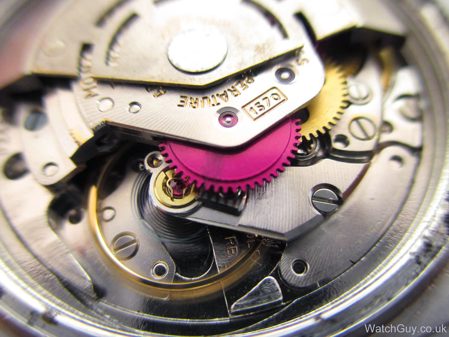 Rolex Caliber 1570 balance from the back