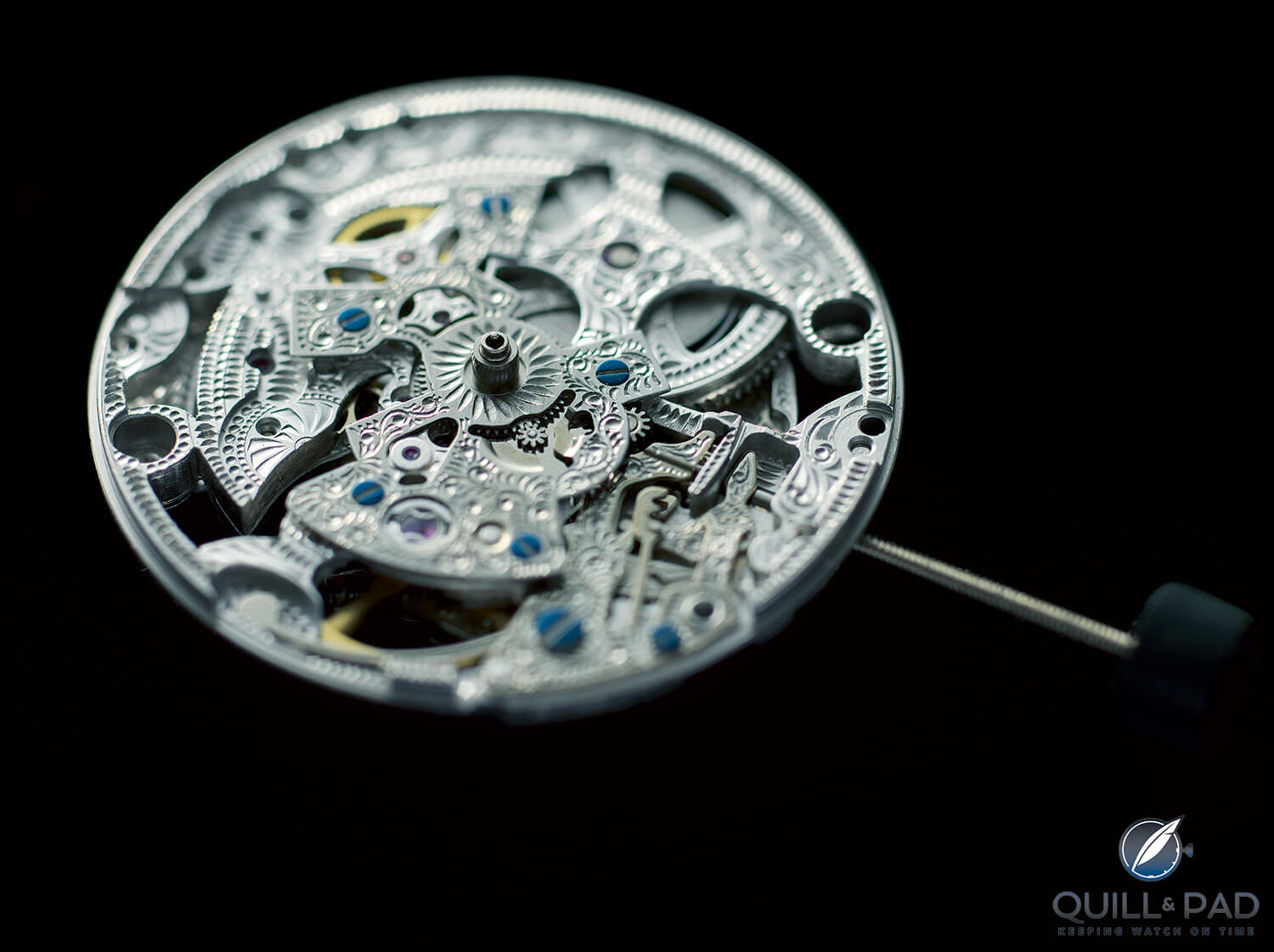 Wristwatch movement skeletonized by Mr. Armin Strom