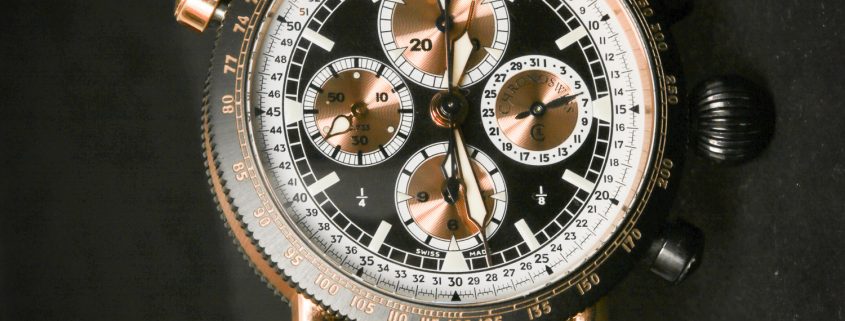 An early “Lang-system” Chronoswiss split-seconds chronograph from Gerd-Rüdiger Lang’s extensive collection