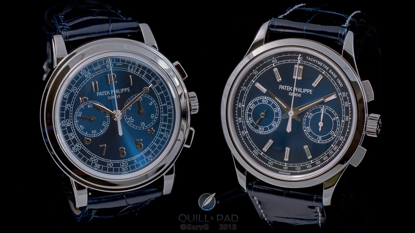 Big hitters: Patek Philippe Reference 5070P-013 (at left) and Reference 5170P