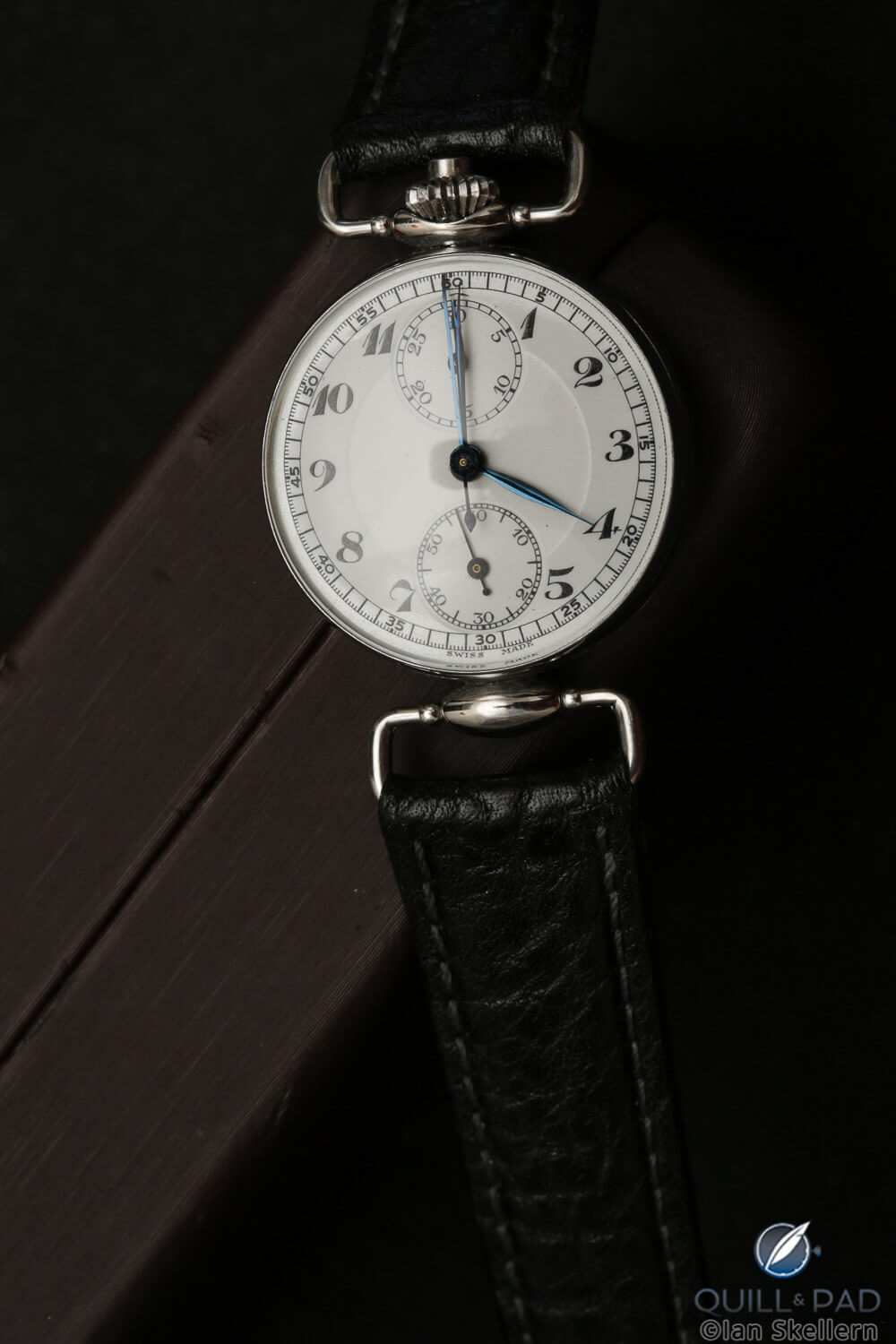 A Pontifa chronograph from about 1935 with vertical clutch from Gerd-Rüdiger Lang’s extensive chronograph collection