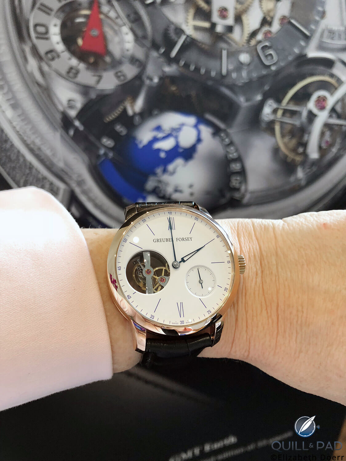 Greubel Forsey Tourbillon 24 Secondes Vision Enamel on the wrist