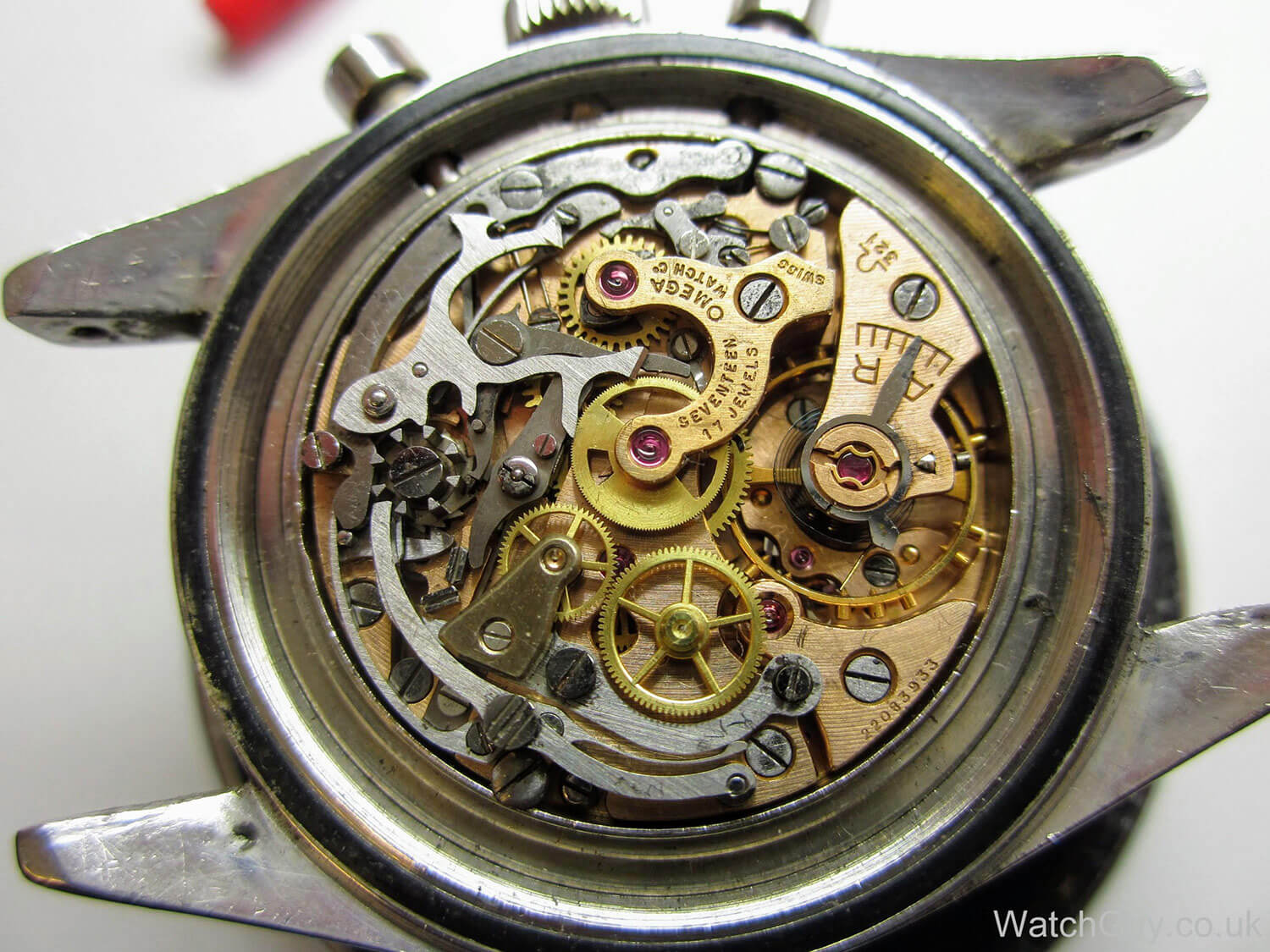 Omega Caliber 321 chronograph movement (photo courtesy WatchGuy.co.uk)