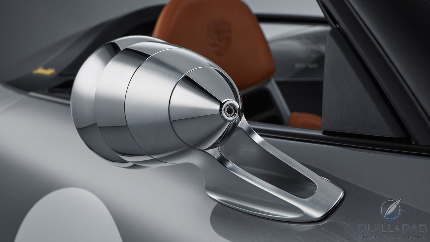 Beautifully executed wing mirror on the Porsche 911 Speedster Concept