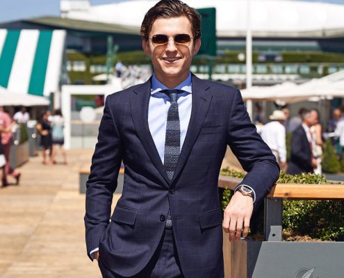 Tom Holland at Wimbledon 2018 Men's finals wearing a Patek Philippe Nautilus Reference 5167 (photo courtesy Ralph Lauren)