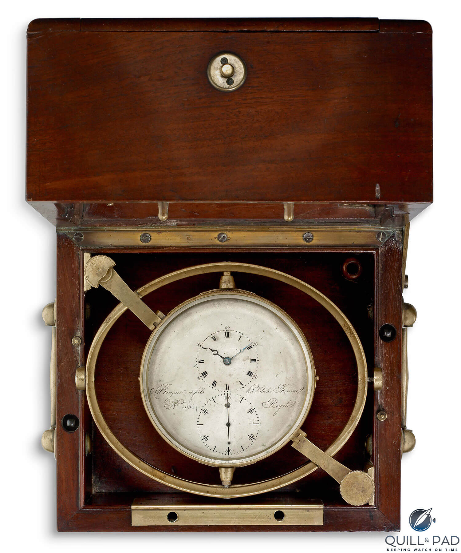 Breguet Marine Chronometer No.3196, which was sold to the French navy in 1822