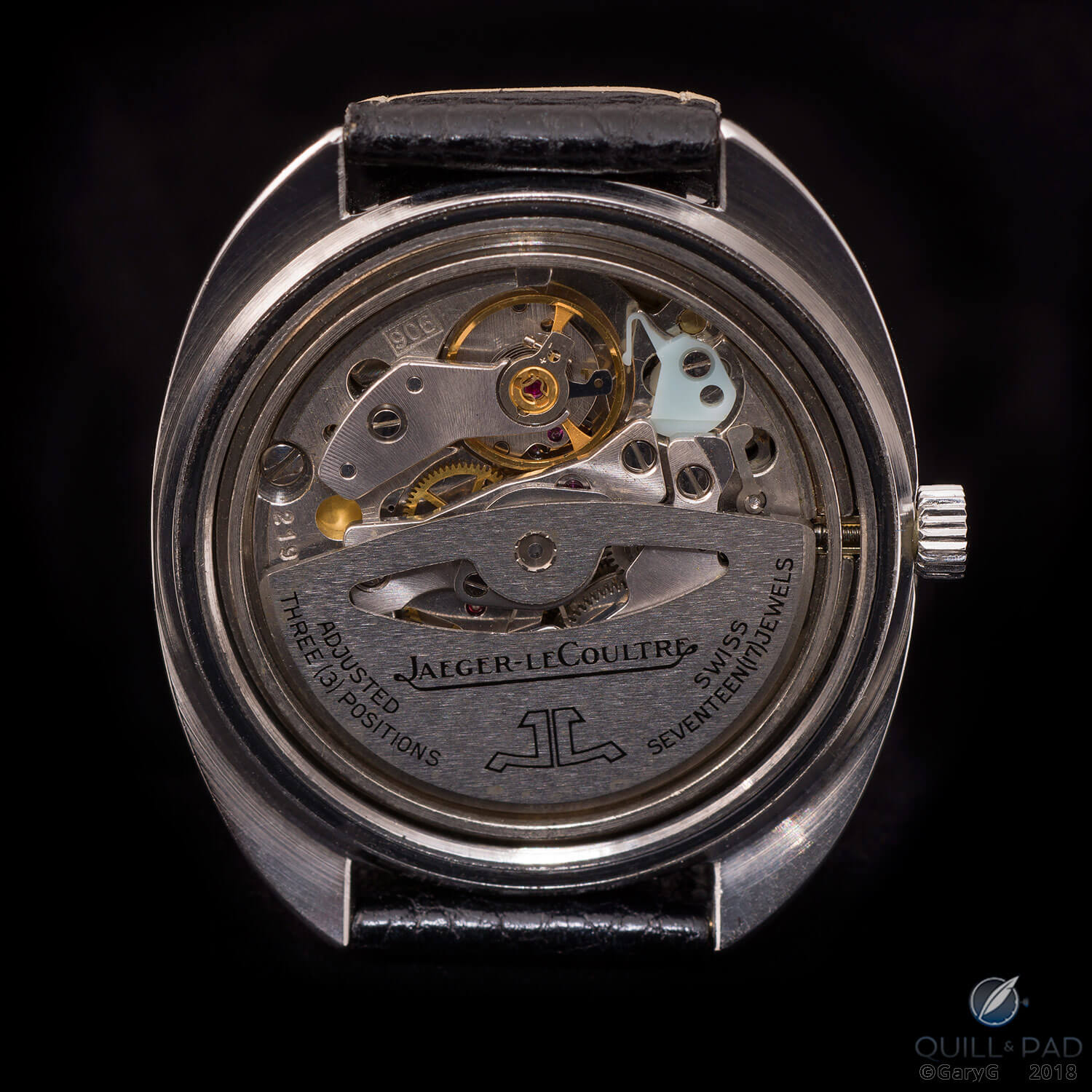 Jaeger-LeCoultre Caliber 906 with hacking mechanism visible at upper right
