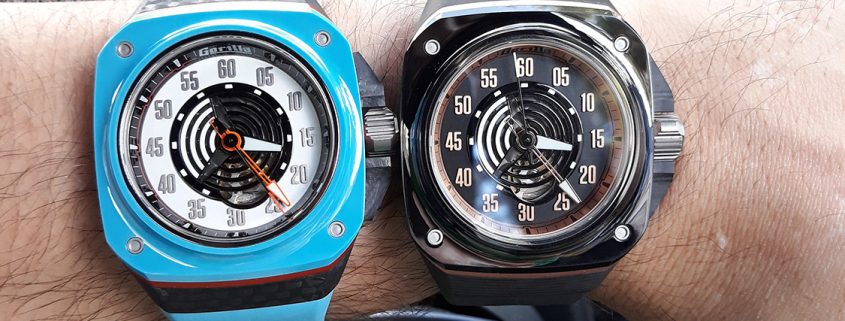 Gorilla Fastback GT Mirage and Bandit on the wrist