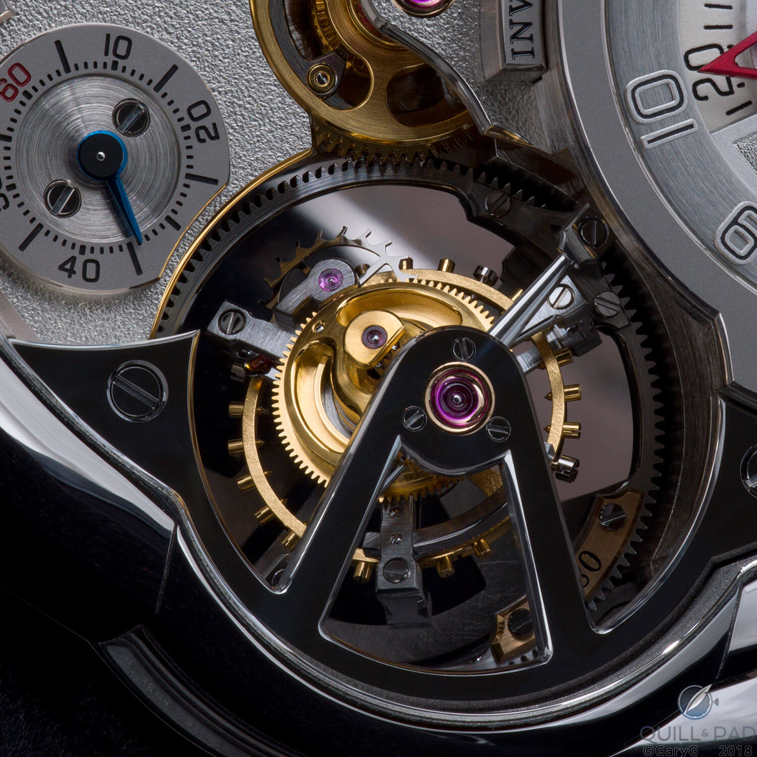 Upside down: left-side inclined double tourbillon, Invention Piece 2