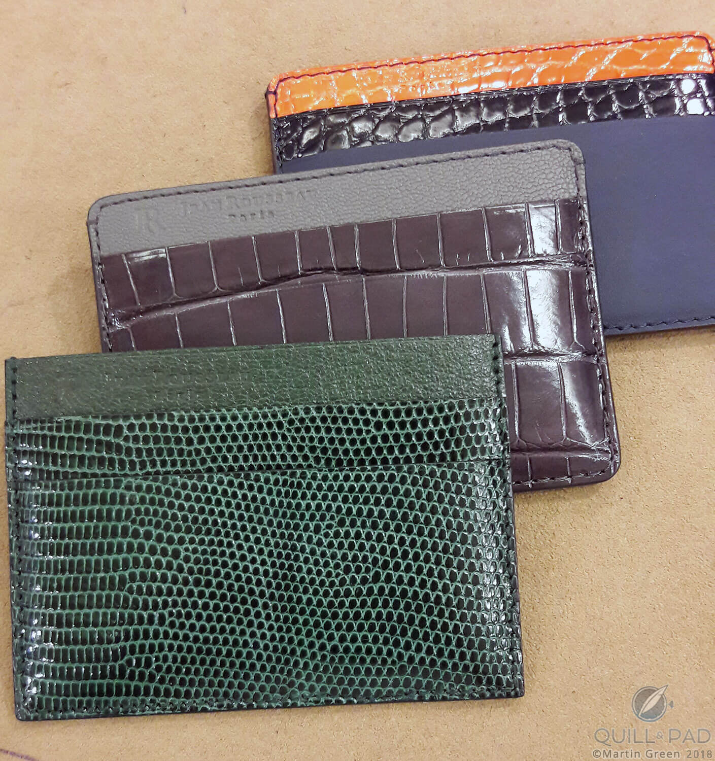 Leather wallets at Jean Rousseau, London