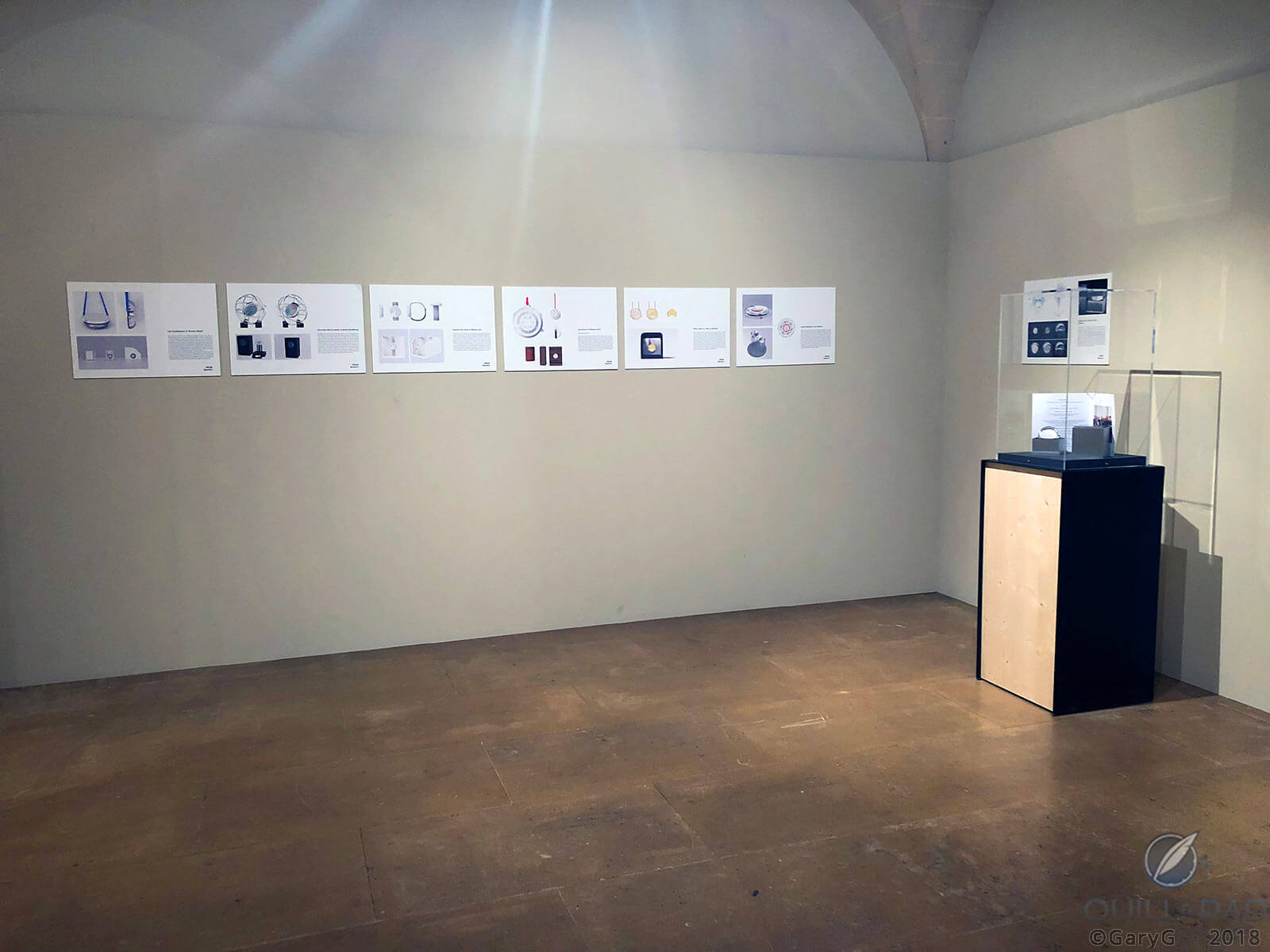 On display: an exhibition of the author’s Carpe Diem clock and the competing designs from students at HEAD Geneva