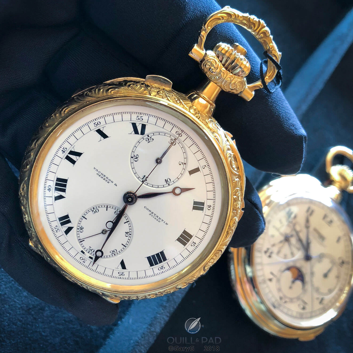 Vacheron Constantin heritage: pocket watches made for James Ward Packard (foreground) and King Fouad I of Egypt