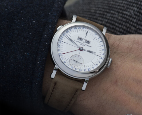 Laurent Ferrier Galet Annual Calendar Montre École on the wrist