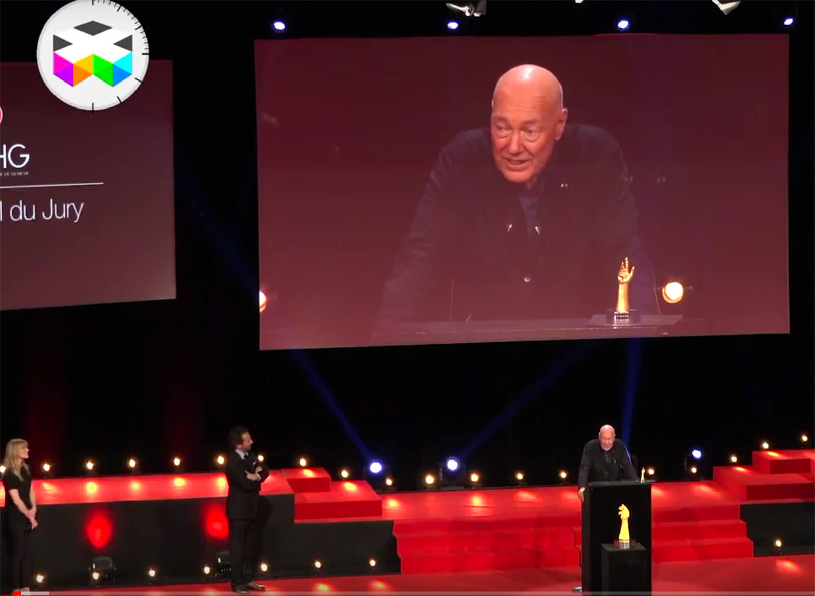 Jean-Claude Biver accepting the Special Jury award at the 2018 GPHG