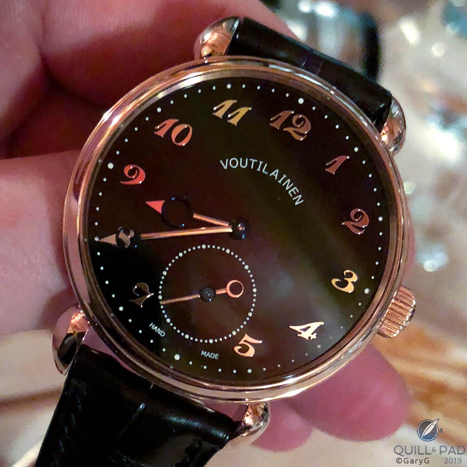 Voutilainen Vingt-8 in red gold with enamel dial and Breguet numerals