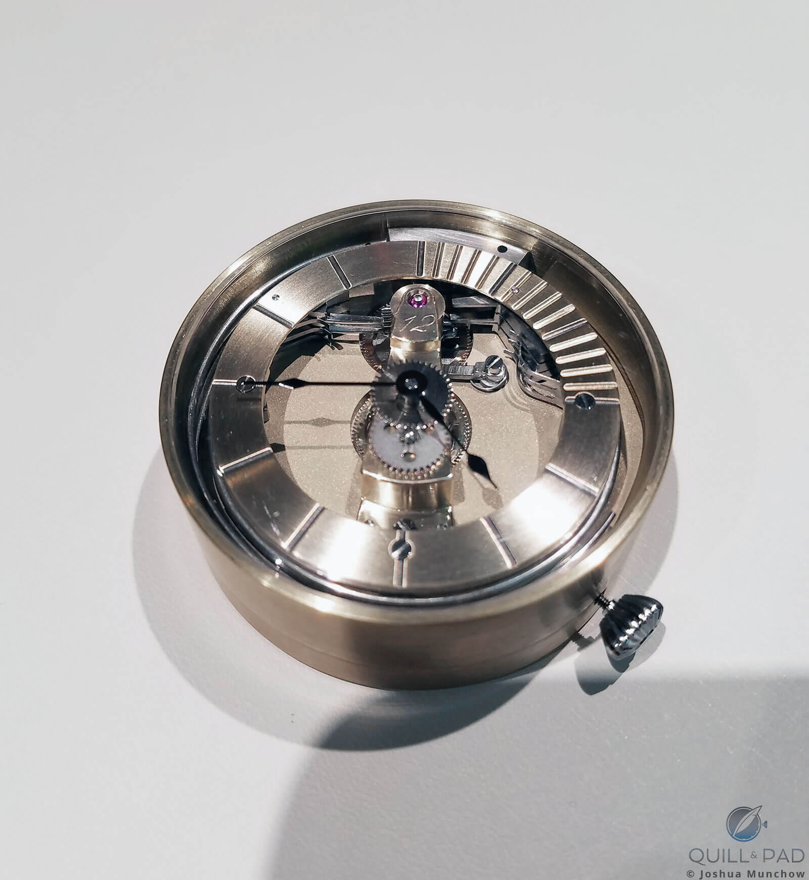 Prototype Ostinato chiming watch by Otto Peltola Ostinato, eventual winner of the 2018 Walter Lange Watchmaking Excellence Award