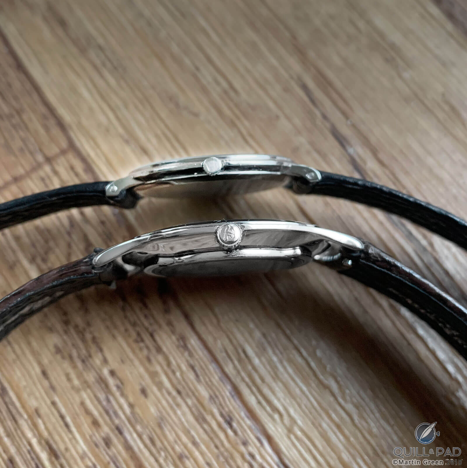 Ultra slims: Jaeger-LeCoultre Master Ultra Thin (lbottom) and Piaget Altiplano