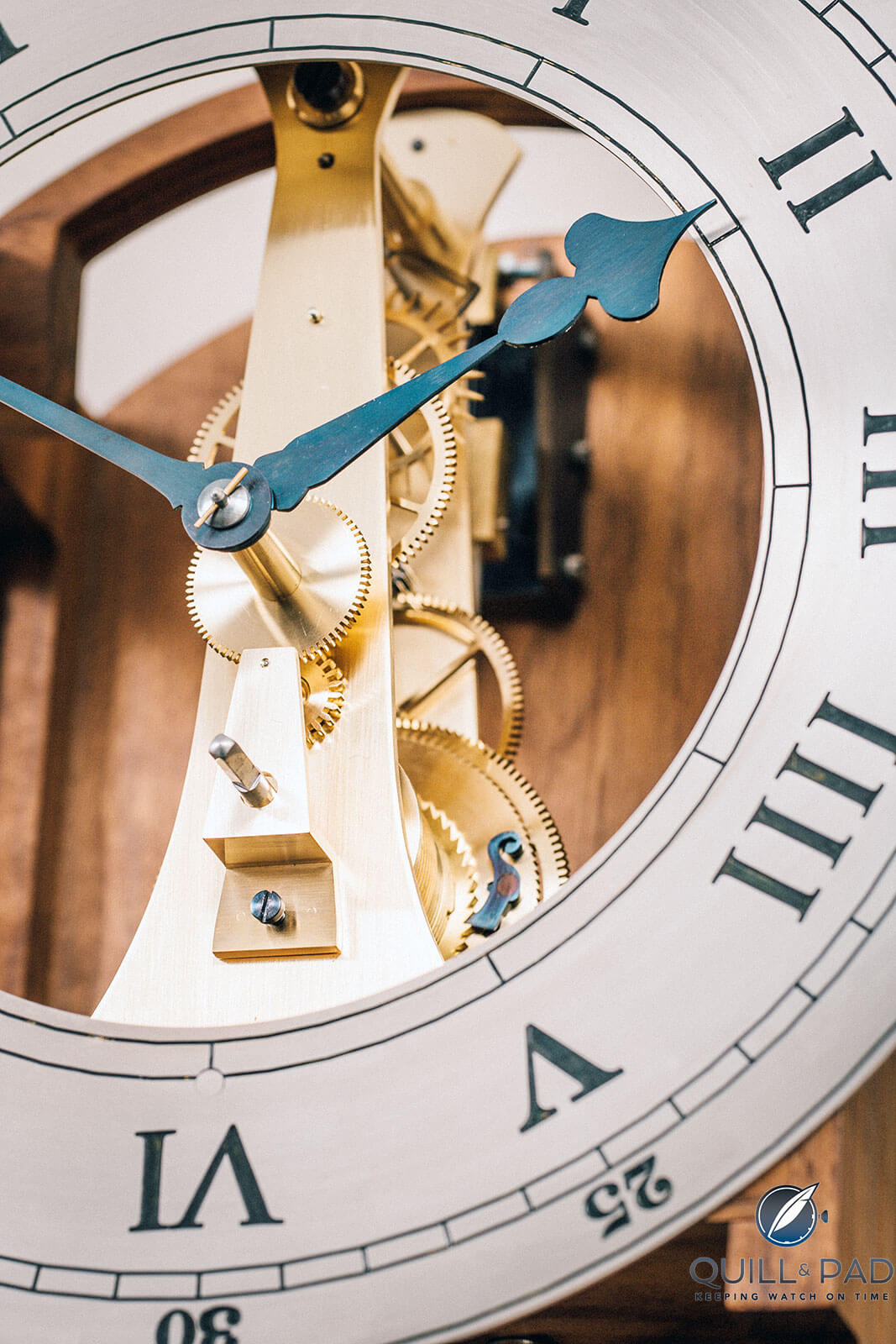 Dial detail of Tyler John Davies's Equilibrium clock